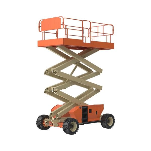 scissor lifts are versatile and can be used in various environments, including storage facilities, construction sites, and even rough surfaces